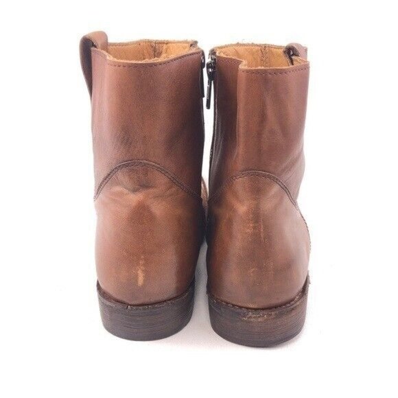 Bed Stu Rustic Brown Leather Zip Ankle Boots 11 - Picture 7 of 13